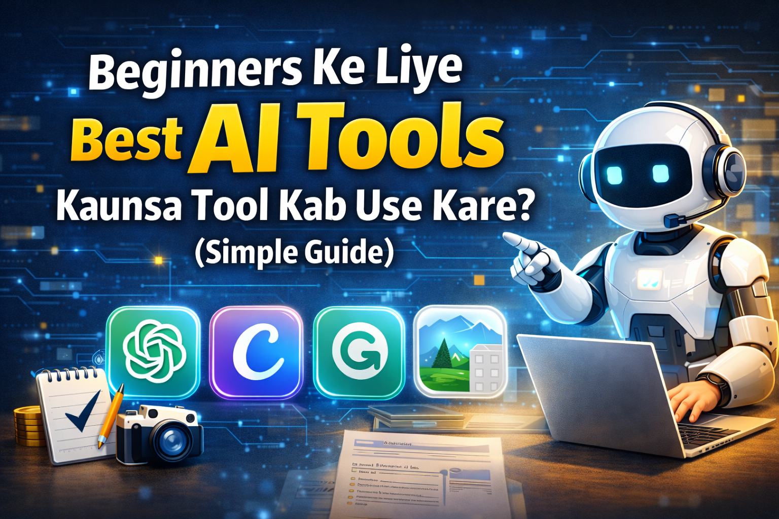 Beginners Ke Liye Best AI Tools: Kaunsa Tool Kab Use Kare? (Simple Guide)
