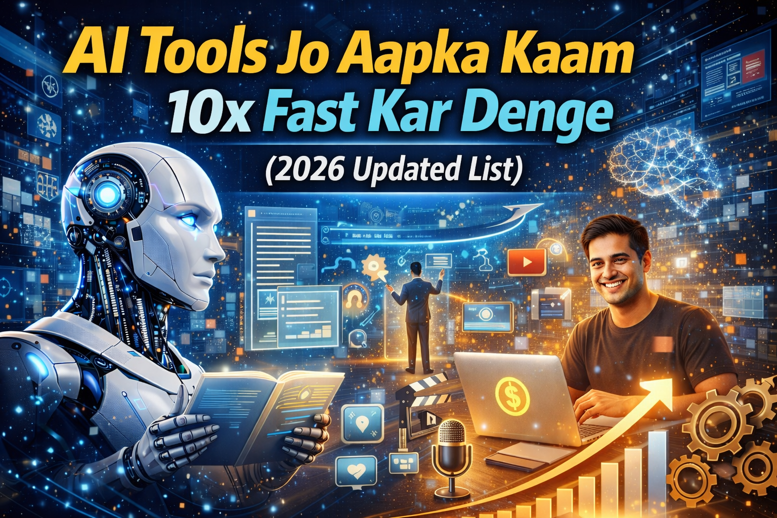 AI Tools Jo Aapka Kaam 10x Fast Kar Denge (2026 Updated List)