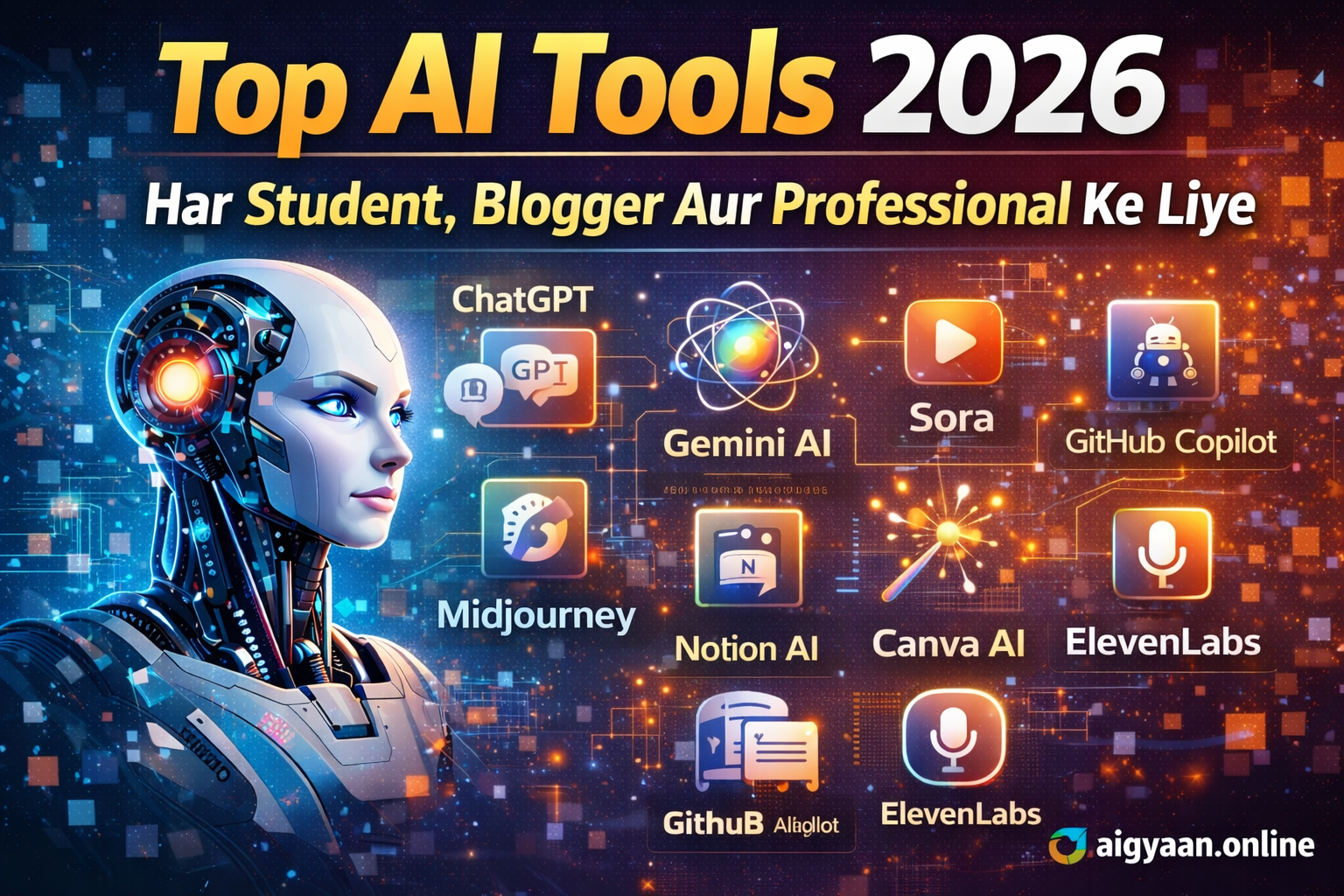 Top AI Tools 2026: Har Student, Blogger Aur Professional Ke Liye Complete List