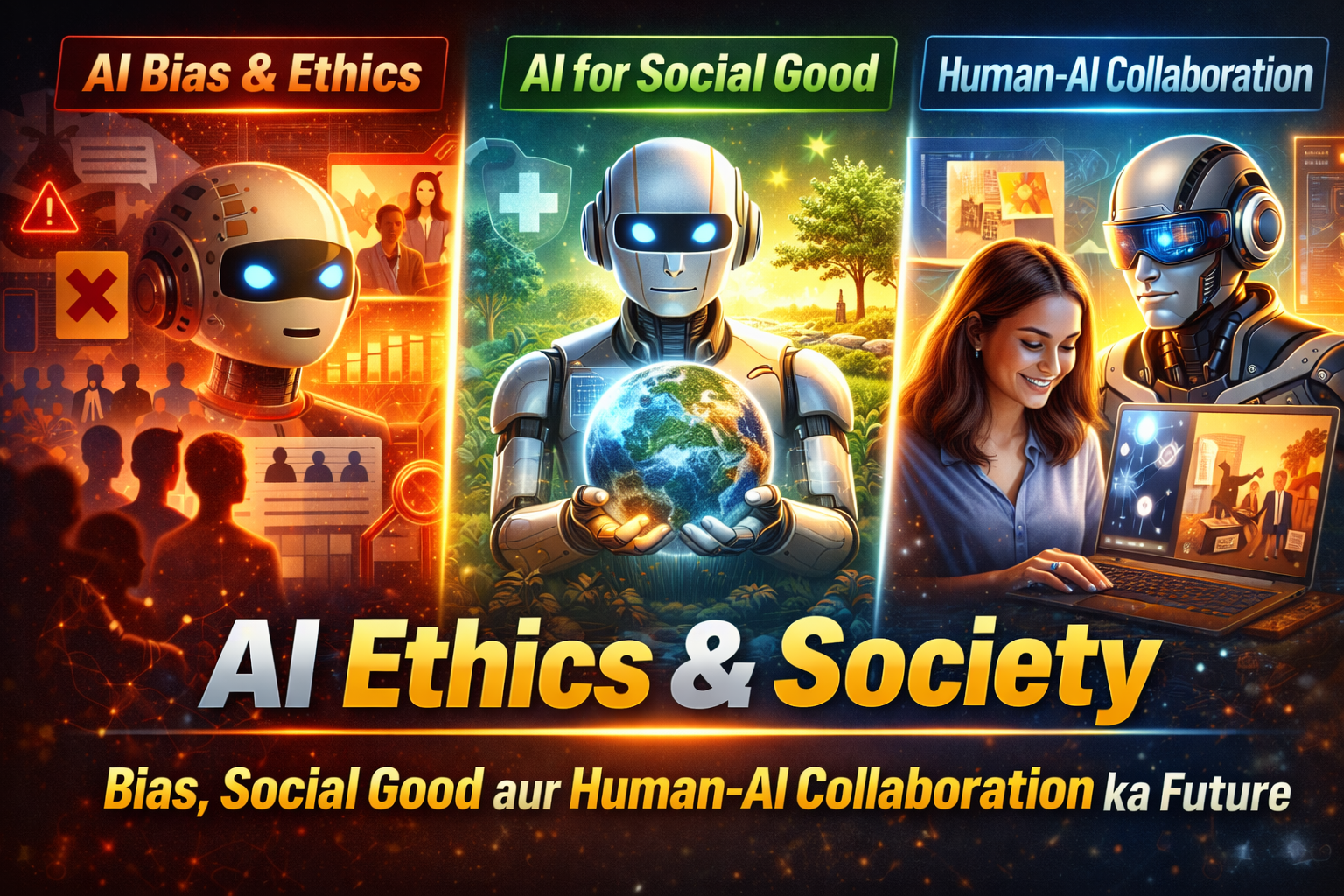 AI Ethics & Society: Bias, Social Good aur Human–AI Collaboration ka Future