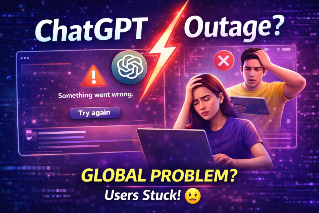 Digital outage frustration displayed visually