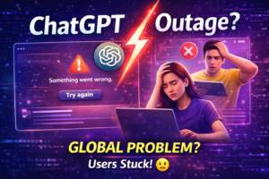 Digital outage frustration displayed visually