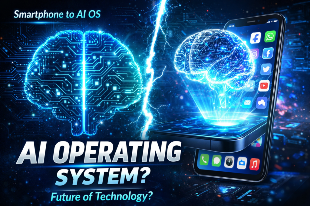 Futuristic AI OS concept design